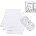 Ram® 3 Pack Mosquito Net for Windows Fly Window Screen Mesh Insect Netting 1.3m x 1.5m Bug Bee Mosquito Protector with 3 Rolls Self-Adhesive Tapes [10mm Wide] White
