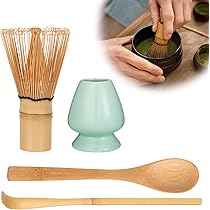Kit Matcha Complet 7 Pièces - Fouet En Bambou, Bol, Tamis, Idéal Pour Maison Ou Cadeau - 7