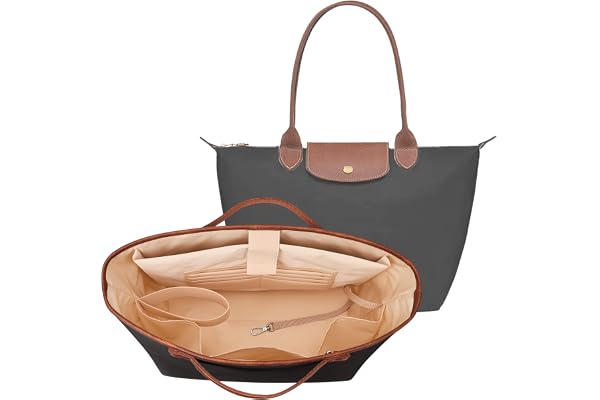 KALIDI Handväskearrangör för Longchamp Le Pliage, fickorganiserare longchamp väskor organiserare vattentät med multifunktione