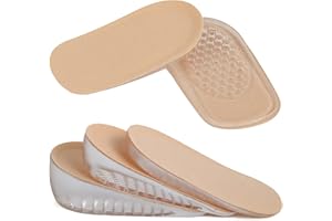 Olukssck 1 paire de Semelles de Talon d'augmentation la Hauteur en Gel, Talonnette Grandissante Invisibles pour Homme et Femme, Absorption des Chocs, Hauteur 1 cm 2 cm 3 cm