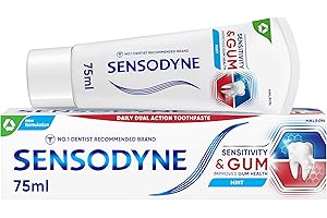 Sensodyne Toothpaste Sensitivity & Gum, Sensitive Toothpaste for Sensitive Teeth and Gum Problems, Mint Flavour, 75ml
