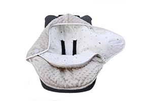 ‎MIRACLE BABY Einschlagdecke Babyschale für Winter Buggy Schlafsack Universal Fußsack Babydecke Baumwolle Baby Pucksack für Kinderwagen Autositz 3-12 Monate (Stern M (3-12M))