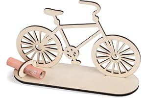 HOLDLEAF Fahrrad Geldgeschenk Holz,Originelle Geburtstag Holz,Geldgeschenk Radfahrer,Schild Gästebuch für Familie Freund Kollege