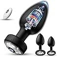 Vibrating Butt Plug for Beginners, 3PCS Butt Plugs Adult Sex Toys with 10 Vibrations, Anal Plug Sex Toys Vibrator with Remote Control for Men Women, Adult Anal Sex Toy & Games Prostate Massager