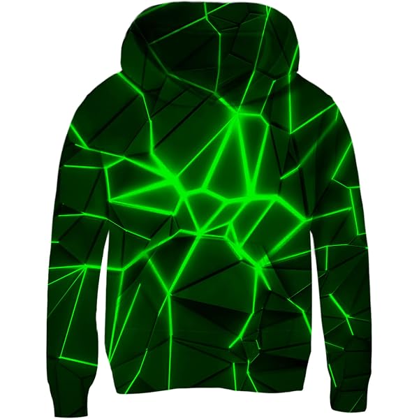 Felpa con cappuccio con forme geometriche: felpa con grafica astratta alla moda - Italia