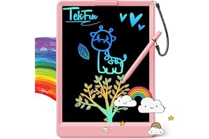 TEKFUN LCD Writing Tablet for Kids, 10-inch Coloring Drawing Pad, Mess Free Doodle Board, Christmas Gifts for Girls and Toddlers, Toys for 3 4 5 6 7 8 Year Old Boys (Pink)