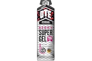 OTE Super Gel - Energy Gels for Running & Cycling - Superior Dual Source Running Gel with 40g of Carbohydrates - Glucose Gels for Swimming, Triathlons & Endurance Sports - Box of 12 (Berry)