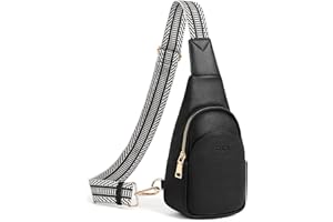 CLUCI Sling Bag Sac de poitrine pour femme en cuir PU Sac bandoulière Petit sac de sport pour sports de plein air, voyage, shopping Sac à bandoulière avec bandoulière réglable