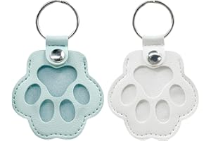 Duuclume Caja de recuerdos personalizada para el pelo de mascotas, bolsa de almacenamiento de pelo de mascotas, llavero conmemorativo para mascotas, llavero conmemorativo de mascotas, llavero de cuero