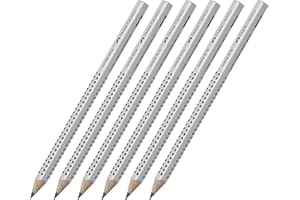 ‎FABER-CASTELL Faber-Castell 111900 - Bleistift Jumbo Grip, Härtegrad 2=B (6 Stück)