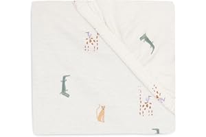 Jollein Drap-Housse en Jersey - pour lit d'enfant - Jungle Jambo - 60 x 120 cm - 100% Coton - Certifié Oeko-Tex