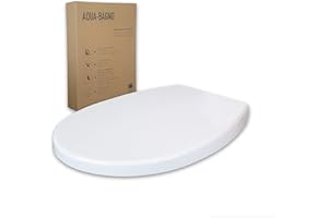 Siège de WC Aqua Bagno Smile Universal Premium Premium - siège de toilette antibactérien de haute qualité en plastique thermodurcissable avec softclose - amovible - siège de toilette – easyclean