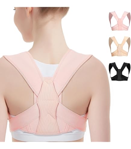 BRZSACR Correttore di Postura Uomo Donna, Professionale Fascia Posturale Spalle e Schiena