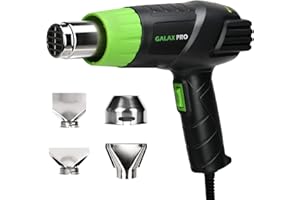 GALAX PRO 2000W Heat Gun, Hot Air Gun with 2 Temperature Modes and 4 Nozzles for Stripping Paint, Soldering Pipes, Shrinking PVC