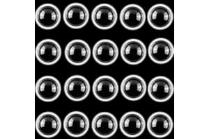 CYFUN DESIGN 20 Pack Circle Shaker Domes for Card Making Peel-Away Adhesive Clear Plastic Dimensional Paper Crafting Window Blister Puffy Covers 1/4'' Diameter