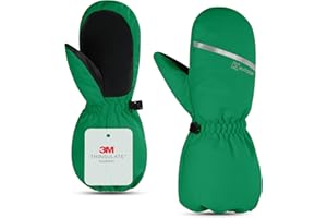 KUTOOK Guanti da Sci per Bambini 2-8 Anni Guanti Invernali Caldi Guanti Neve Bambina Guanti Impermeabili Bambino Termici per Slittino Snowboard Pattinaggio Ciclismo Corsa