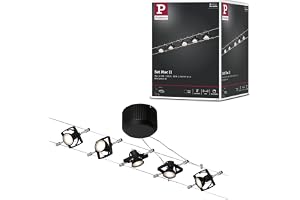 Paulmann 94290 Kabelsystem set Mac II max. 5x10W taklampa svart matt Kabellampa metall, plast wire GU5.3 utan glödlampa