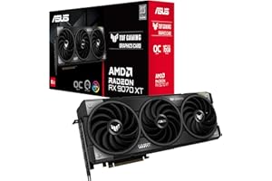 ASUS TUF Gaming Radeon RX 9070 XT OC Edition 16GB GDDR6, Tarjeta gráfica Gaming (PCIe 5.0, 16GB GDDR6, HDMI/DP 2.1, 3.125 Ranuras, Grado Militar, Revestimiento PCB, Ventiladores axial-Tech)