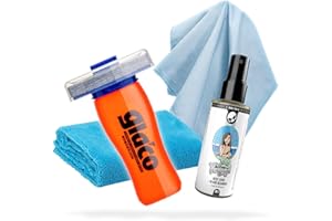 detailmate Lot de 4 produits pour le nettoyage des vitres - Soft99 Glaco DX 110 ml - Vitrificateur avec effet lotus parfait + Nettoyant pour vitres 100 ml, Chiffon en microfibre à polir 40x40 cm