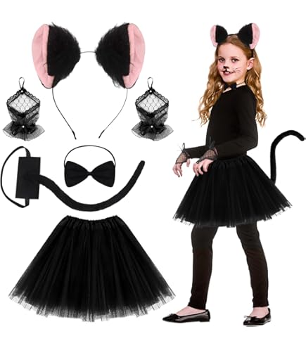 Ensemble De Costumes Léopard, 4 Pièces, Oreilles De Guépard, Bandeau, Queue, Nœud Papillon, Nez, Accessoires De Cosplay D'animaux, Déguisement D'halloween Pour Enfants Et Adultes
