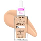 Wet n Wild Bare Focus Niacinamide Skin Tint, Base de Maquillaje de Cobertura Modulable, F&oacute;rmula Ligera Enriquecida con &Aacute;cido