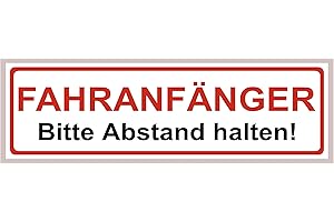 MKM PRINT Magnetschild für Fahranfänger | Anfänger | Fahranfänger | Wieder ablösbar | 20x6cm | Kratz- und Wischfest | UV-Beständig (Fahranfänger - Bitte Abstand halten!)