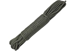 ESW LEISURE Guyline Rope For Tents Awning Camping Strong Lightweight Paracord Guy Ropes Guy Lines Fishing Outdoor Umbrella Bivvy Caravan Gazebo Tarp Windbreak Cord Line (Olive Green, 10 Metres)