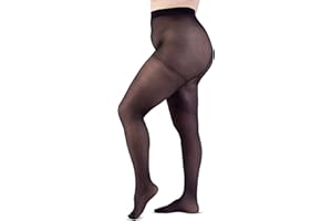 LEELA LAB Collant Curvy Donna Velato 30 Denari, Calze Curvy Taglie Forti Donna Tinta Unita, Abbigliamento curvy Donna, Pratici e confortevoli, Made in Italy