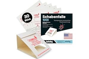 Catchmaster Schabenfalle 100i – 30x Premium Kakerlaken-Falle Klebefallen - Giftfrei & Biozidfrei - Mittel gegen Kakerlaken, Heimchen & Schaben - Zur Bedarfsermittlung & Monitoring