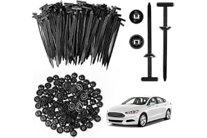 100 st universellt buntband spänne, buntband för reparationer, UV-resistent nylonhållare, kabelslipsar med karossklämma, buntband för bil, hushåll, reparation och maskiner