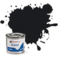 Humbrol Model Paint - AA0237 No 21 Black - Gloss - Tinlet No 1 (14ml), Enamel Paints for Models, Plastic, Metal, Wood, Glass, Ceramics and More, Enamel Touch Up Paint - Hobby Paint Tin for Craft Kits