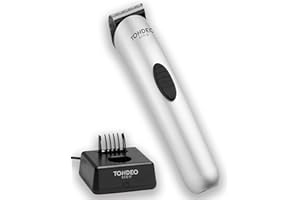 ‎TONDEO TONDEO Haarschneidemaschine ECO S PLUS SILVER | Profi Haarschneider inklusive Ladestation und Aufsteckkamm für 4 verschiedene Schnittlängen