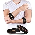 PROIRON Tennis Elbow Support Strap, Adjustable Golfers Elbow Support Brace for Men Women Pain Relief Tendonitis Epicondylitis, Forearm Clasp Splint with EVA Compression Pad, 2 Pack