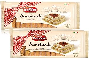 SYNC'T 2 x Savoiardi Lady Fingers, Forno Bonomi, almond cookie, 200g, 7oz, prefect with classic Italian Tiramisu