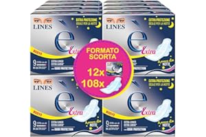 Lines È Extra con Ali Assorbenti in Lactifless, Pacco scorta da 108 pezzi
