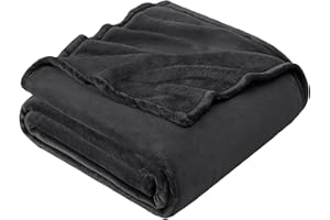 EHEYCIGA Manta Sofa Grande de Franela, Mantas Polar Extra Suave para Cama, Cobijas de Regalo para Mujer y Hombre, 150x200 cm, Gris Oscuro