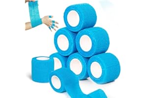 GTAGKOMMEN 8 Rotoli 5cm x 4.5M bendaggi,benda elastica autoadesiva, benda elastica coesiva Nastro Crossfit salvapelle sportivo Fasciatura, garza autoadesiva,benda autoadesiva