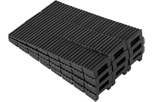 ZZJMCH 12 Pack Black Multi Purpose Furniture Plastic Shims for Leveling Extreme Weight Capacity Wedges Easy to Snap Cut-to-fit Size Leveler for Toilet Shims, Doors, Windows, Sheds, Table