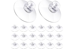 ZOPEAL 20 Pcs Suction Cup Plastic Suction Pads 40 mm Clear PVC Sucker Pads Strong Adhesive Suction Holder with Screw Nut for Car Shade Cloth Glass Bathroom Wall Door Glass Window