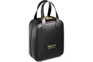 Larlary Podróżna kosmetyczka damska, duża pojemność, wielofunkcyjna kosmetyczka ze ścianką działową, czarny, 19x17x9cm, kosmetyczka podróżna damska