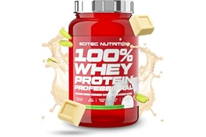 ‎SCITEC NUTRITION Scitec Nutrition 100% Whey Protein Professional - Angereichert mit zusätzlichen Aminosäuren und Verdauungsenzymen - Glutenfrei - Palmölfrei, 920 g, Pistazie-Weiße Schokolade