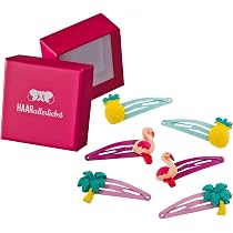HAARallerliebst 6er-Set Haarspangen Mit Eichhörnchen – Orange, In Weißer Aufbewahrungsbox, Für Kinder