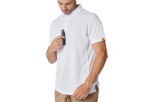 Csqtongan Polo Uomo Manica Corta, Maglietta Polo Uomo, Traspirante Polo T Shirt da Lavoro Uomo, Magliette Maniche Corte Uomo per attività All'aperto