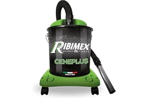 Ribimex Aspiracenere Elettrico Ceneplus, con Filtro HEPA Lavabile e Funzione Soffiante, Potenza 950 W, Bidone da 18 L, Ideale per Aspirare Ceneri Fredde da Stufe, Caminetti e Barbecue - PRCEN006