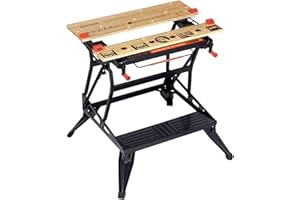 BLACK+DECKER Workmate 825 Établi Deluxe à Double Hauteur, WM825-XJ