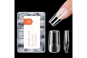 Modelones Tipsy do paznokci, 216 sztuk, zestaw tipsów z żywicy, sztuczne paznokcie do naklejania, DIY, średnie kwadraty