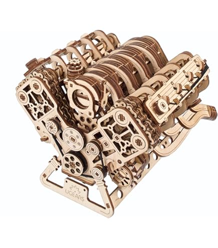 UGEARS Ocean Beaty Yacht Puzzle En Bois 3D - Kit De Modèle Mécanique En Bois à Construire - Jouet De Bateau Puzzle DIY Avec Voiles En Papier - Jeu De Construction Casse-tête