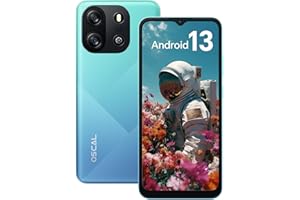OSCAL Flat1C Teléfono Móvil 2024, 𝘽𝙡𝙖𝙘𝙠𝙫𝙞𝙚𝙬 4GB+32GB Android 13 Moviles, 6.52 Pantalla HD+ Smartphone, 4700mAh Batería, Cámara 8MP Telefono, 4G Dual SIM, Octa-Core/OTG/GPS/Face ID