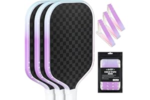Amoswiz Pickleball Edge Guard Tape, Pickleball Protection Tapes 3 Pcs, Purple to Pink Gradiant Edge Tape, 23MM Width, No Wrinkling Edge Guard for 13MM & 16MM & 20MM Thicknesse Paddles