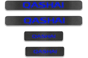 JYMLOV 4Pcs Car Door Sill Protector for NIS-San Qashqai, Carbon Fiber Kick Plates Decorative Sticker Automobile Threshold Strips - Auto Body Styling Accessories,Blue